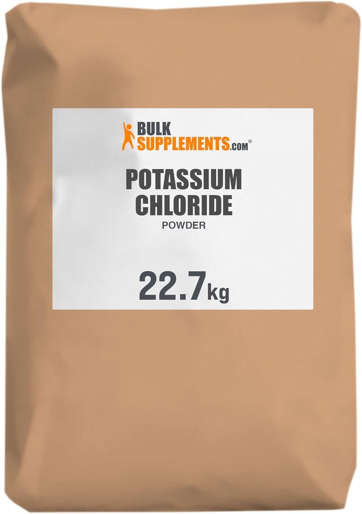 BulkSupplements.comカリウム塩化物粉末 - カリウム塩化塩基 - グルテンフリー、サービングあたり200mg、22.7g(50ポンド)(パッケージ1)