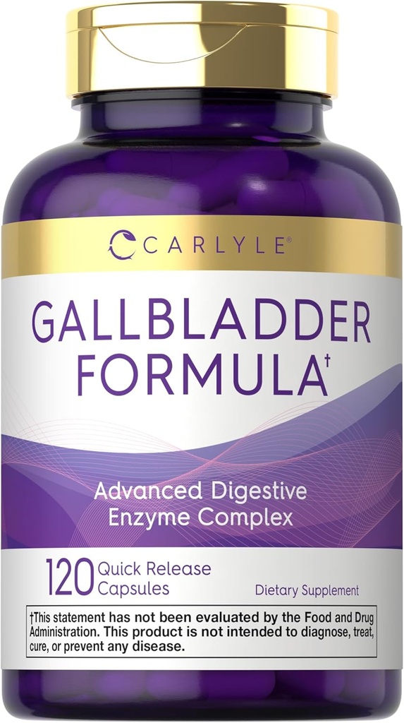 Carlyle Gallbladder Supplement | 120 Quick Release Capsules | Complete Digestive Enzyme Complex | Non-GMO & Gluten Free Formula
