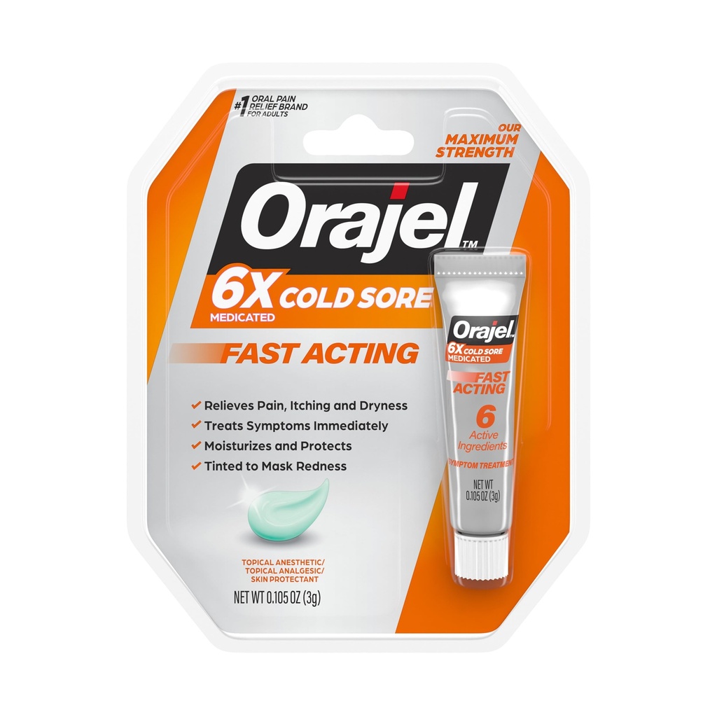Orajel Moisturelockコールドソア症状の治療、クリーム0.105オンス(パッケージ5月Vary)