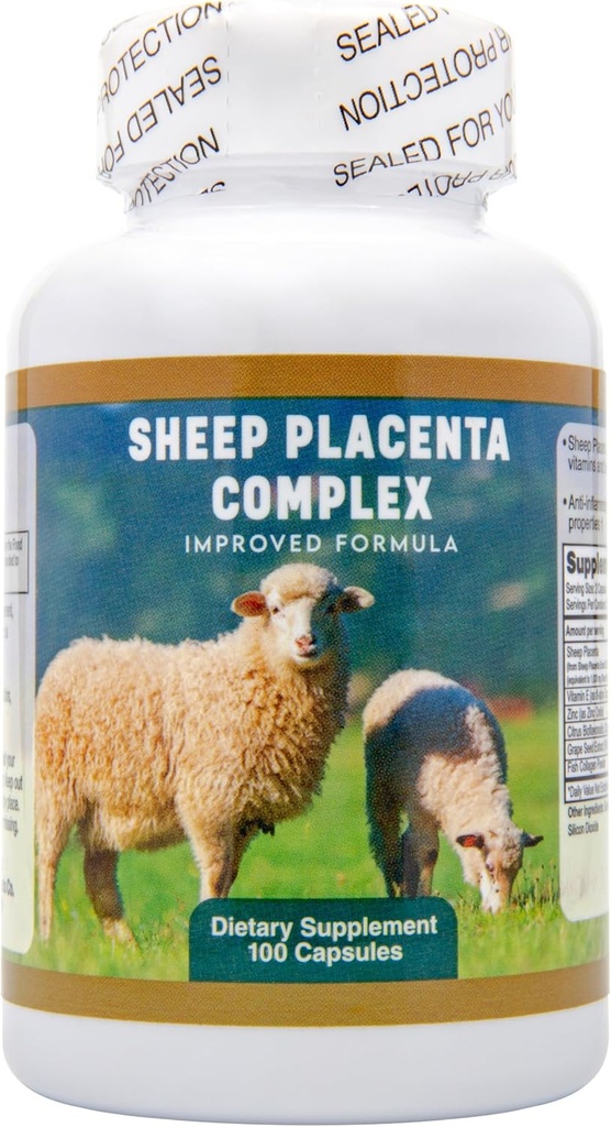 8 x Sheep Placentaのコンプレックス100のカプセルは、米国、FRESH、新しい項目よいプロダクトで作ります!