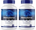 (2パック)Memoforce Pills、Memo Force Supplement、Memoforce Cative Health、MemoForce Memory Capsule、MemoForce Advanced Formula、MemoForce Brain Support、Focus Memo Forceタブレット、(120キャップ)