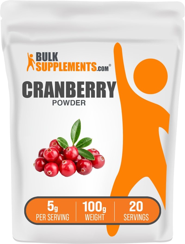 BulkSupplements.comクランベリーパウダー - 女性&男性のためのクランベリーサプリメント、エアドライクランベリー - 無添加&グルテンフリー、サービングあたり5g、100g(3.5オンス)(パッケージ1)