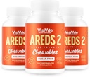 AREDS 2 砂糖なしの目のビタミン - 目のためのルテインガミーの代替 - 目の健康のためのルテイン - プレミアム砂糖のない目のビタミン - (利用可能なタブレット) 3パック