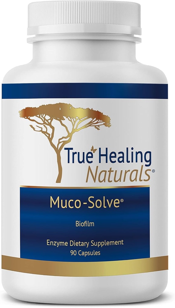 真のヒーリングナチュラル - Muco-Solve Biofilm - Gut RestorationとGut Health - ポリ糖質およびバイオフィルムのフィブリン成分を分解するユニークな酵素の組み合わせ - 90カプセル