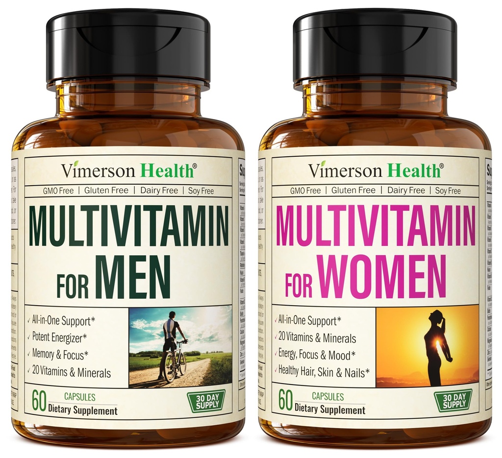 人+女性2びんの束のためのMultivitaminのMultimineralの補足。 健康な免疫反応、強い接合箇所および骨、目の健康、消化器系サポート、酸化防止の特性
