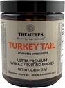 トルコの尾のきのこ(rametes versicolor)実体 - ラボVerified 41.2% Beta-Glucans - アダプテ原茶の全体部分 - 免疫、腸の健康をサポート - アンバーグラスジャー