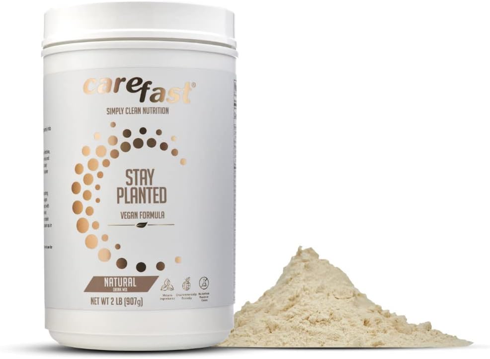 Stay Planted Plant-Based Non-GMO Soy Healthy Protein Powder Drink Mix - Natural Flavored - 2lb Tub - 13g Protein - Makes Great Tasting Low Carb Vegan Shakes & Smoothies