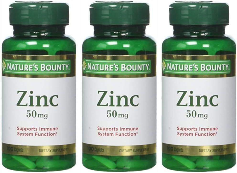 Nature's Bounty亜鉛50mgカプレット100 ea(3)のパック