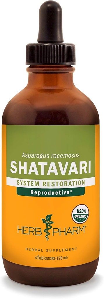 ハーブ Pharm は女性の Reproductive システム サポートのための有機性 Shatavari の液体のエキス- 4 つの Ounce を証明しました