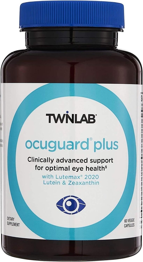 TwinlabのOcuguardのプラス-亜鉛、ビタミンA、C及びD - 60のベジギーのカプセルが付いている目の補足