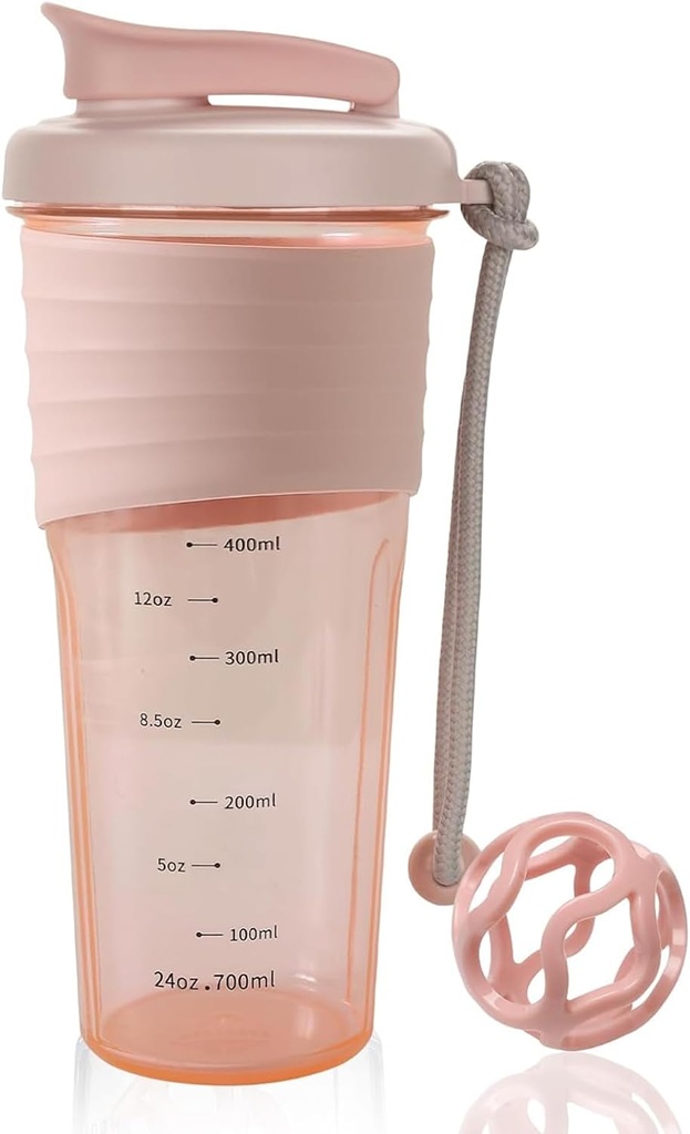 蛋白質のシェーカーのびん、スポーツの混合機はWhiskの球、ミキサーのびん、ポータブルの前のワークアウトの健康な蛋白質の飲み物のシェーカーのコップ、夜ピンクと蛋白質の組合せのためのびんを混合します