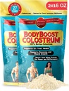 BodyBoostのColostrumの全体、100%の牛のColostrumの粉、Immoglobulin及びLactoferrinの草によって供給されるColostrum、腸の健康、多様な取入口、2x16のoz