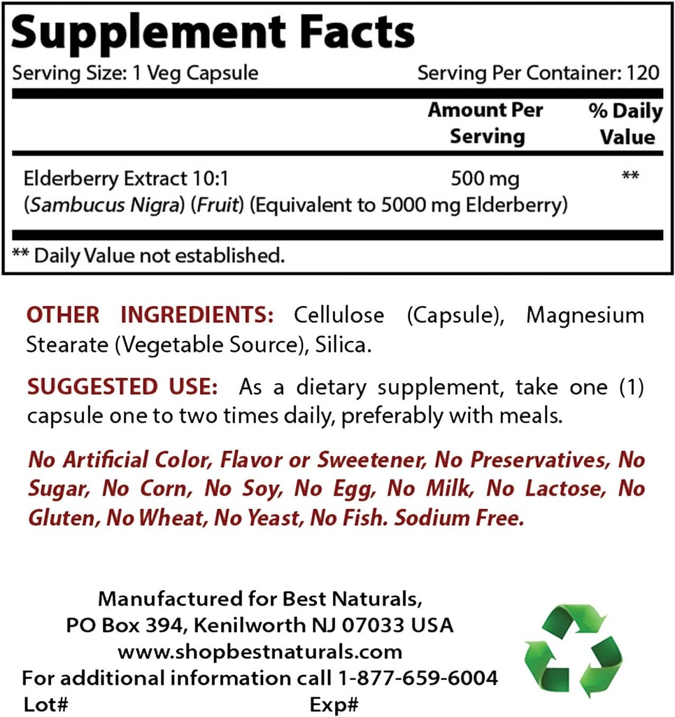 ベストナチュラルエルダーベリー5000mg&Apple Cider Vinegar Plus 500Mg