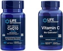 Life Extension Super Ubiquinol CoQ10 60 Softgels and Vitamin C & Bio-Quercetin Phytosome 250 Tablets Bundle for Heart, Cellular Energy, Immune & Overall Health Support