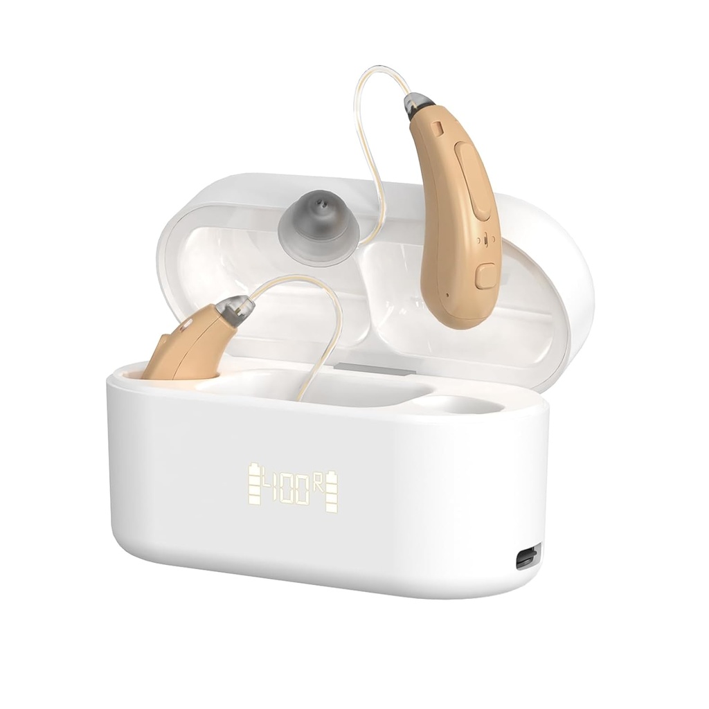 高齢者のための補聴器, 充電式 16 チャンネル OTC 大人の聴覚損失のための補聴器, アドバンスノイズキャンセリングと補聴器, 優れた音質, 自動オン/オフ