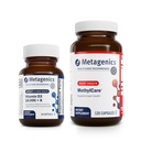 メタジェニックスバンドル - D3 10,000 + K & MethylCare - 60 免疫サポートのためのD3のSoftgels, 骨の健康 & 心の健康* - 120 Homocysteine代謝とメチル化のためのメチルケアのカプセル*