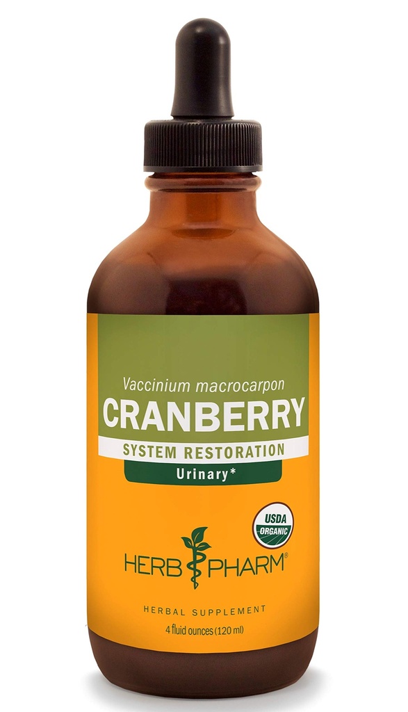 Herb Pharmは尿路サポートのための有機クランベリーの液体のエキスを- 4つのOunce証明しました