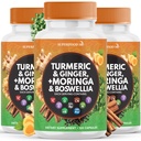 ターメリック・モリンガ 50000mg 補足 | ジンジャー・ボスウェリア 3000mg サフラン 2000mg 聖バジル- 女性のための共同サポート 補足および女性のための男性のための Ceylon シナモン、ケルセチン、タルトチェリー 360 カウント
