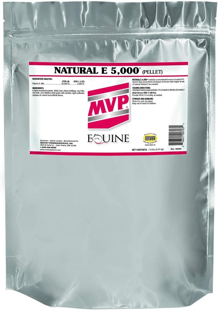 Natural E 5,000 (7.5 lb) Natural Form of Vitamin E for Better Bioavailability for Horses