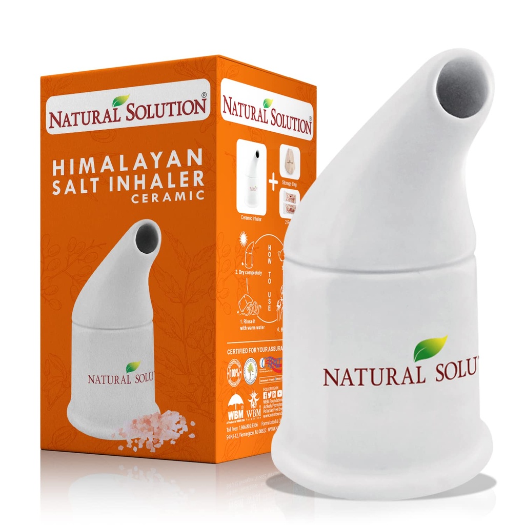Himalayan のピンクの塩が付いている自然な解決のヒマラヤの塩の吸入器の陶磁器の–リフレッシュし、塩の空気経験を楽しむシンプルで自然な方法