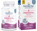Nordic Naturals Pro Prenatal DHA、Unflavored - 830 mg Omega-3 + 400 IU ビタミン D3-90 軟ゲル - 妊娠中の赤ちゃんの脳開発をサポート&授乳 - 非GMO - 45 サービング