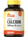 ビタミンD3 5000 IUのサンダンスカルシウム1200mg | 60の吸収性のSoftgels | Non-GMO及びグルテンフリーの補足