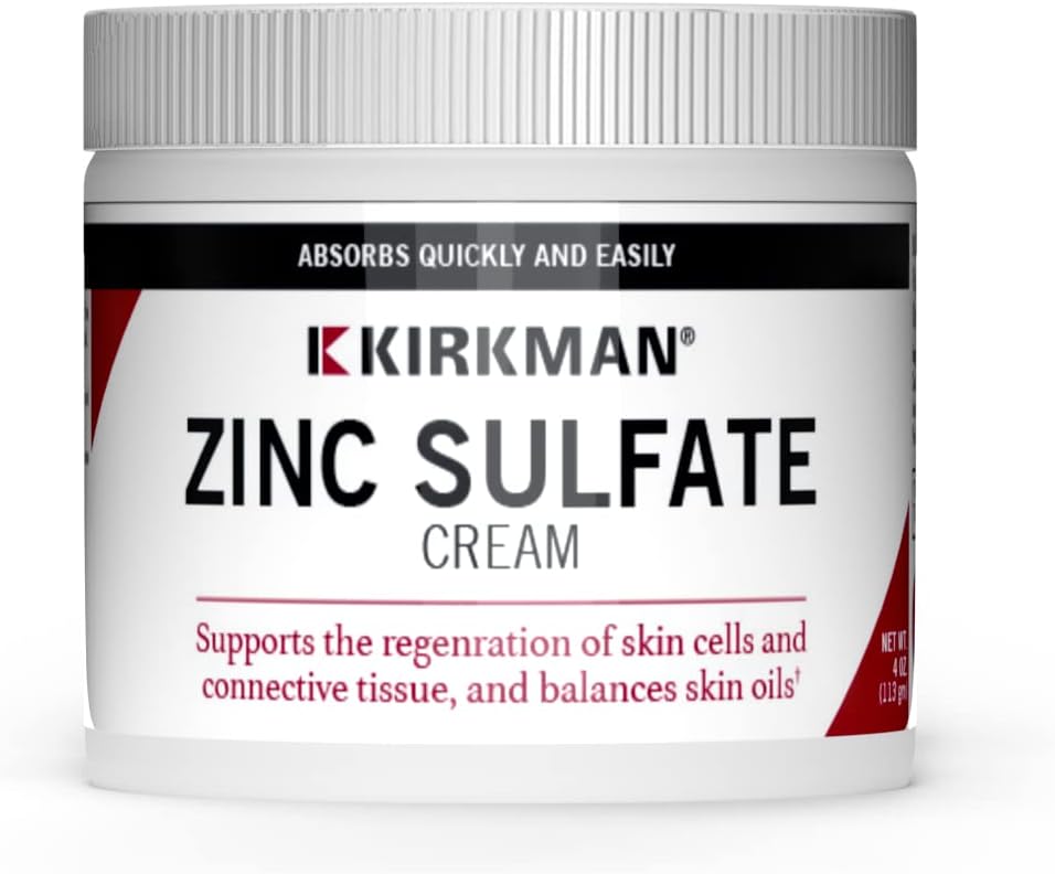 Kirkman - 亜鉛硫酸塩 Topical クリーム - 4 の fl の oz - 速い吸収 - 10% 亜鉛硫酸塩 - Hypoallergenic