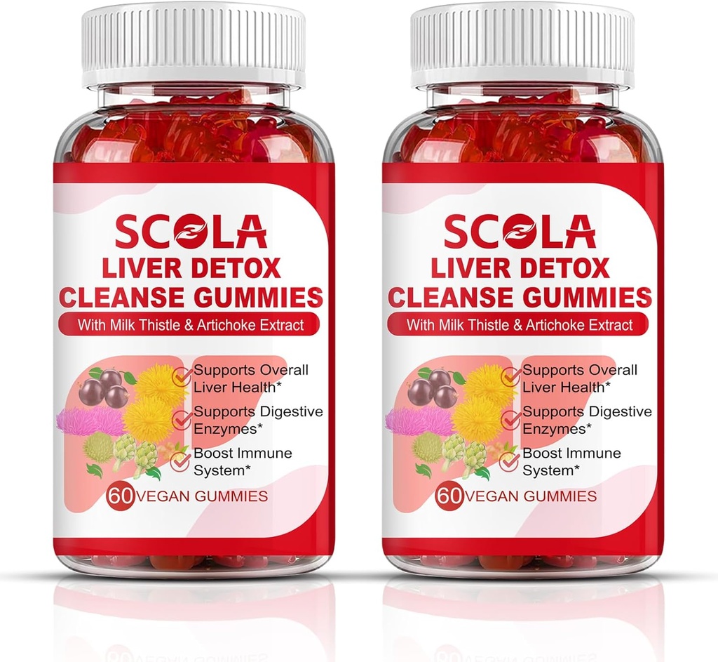 SCOLA の肝臓の清潔な Detox 及び修理 Gummies の肝臓サポート補足は Silymarin、Dandelion、Chicory の根、肝臓の健康の補足、120 の計算が付いているミルクのこの薬のエキスを含んでいます