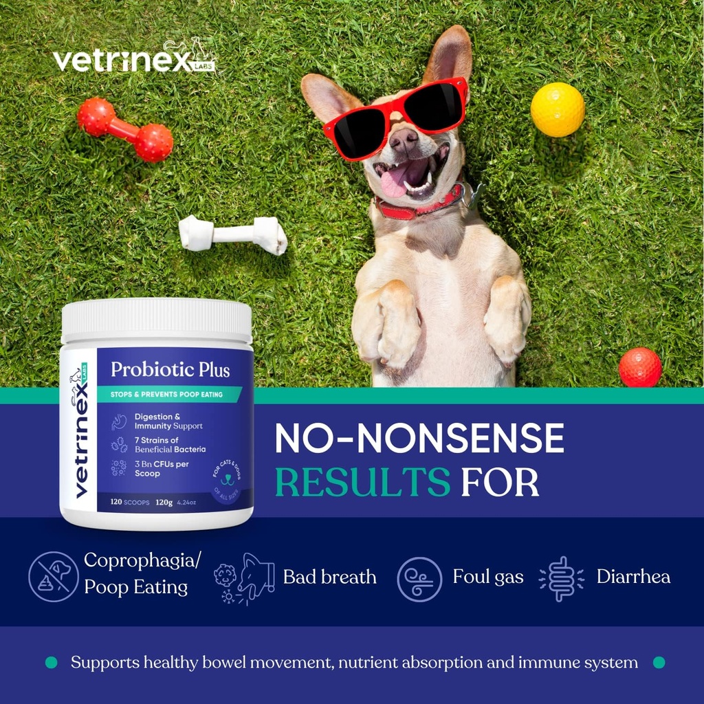 CoprophagiaのPoopの食べる変性及び防止、Stoolの食べる処置-犬、猫および子犬のためのProbiotics - Eatingのポップからの禁止犬-プロバイオティックの粉(120 GMS)