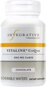 Integrative Therapeutics Vitaline CoQ10 200 mg - 大人のための脳の健康サポートサプリメント* - 心の健康をサポート* - 乳製品フリー - チョコレート風味、30の咀嚼可能なタブレット(30のサービング)