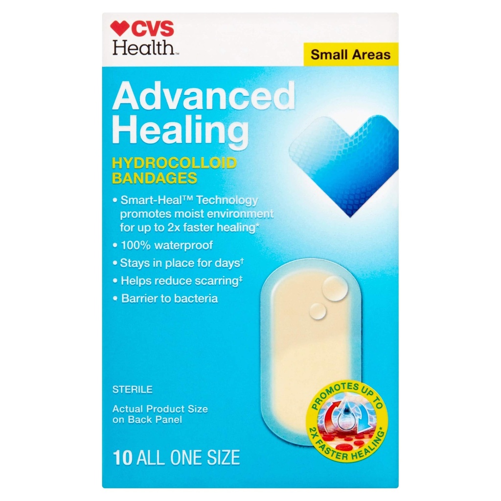CVS健康アドバンストヒーリングハイドロコロイド包帯(小面積)