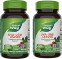 Nature's Way Uva Ursi Leaves, 伝統的な尿サポート*, 1,110 mg / 3-カプセルのサービング, 非GMOプロジェクト検証, ハーブ栄養補助食品, 100 ビーガンカプセル (パッケージ 5 月 Vary) - 2 パック