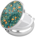 Nipichsha Pill Box, Small Pill Case for Purse & Pocket, Cute Travel Medicine Organizer, Portable Medicine Container Holder to Hold Vitamins, Medication, Fish Oil & Supplement, B03-Beautiful Flowers
