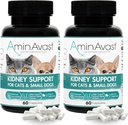 猫と小犬のためのAminAvast Kidneyサポートサプリメント, 300mg 2-Pack - 自然腎臓機能を促進する - エイジング腎臓の健康と死亡 - 簡単に管理 - 60スプリンクルカプセル