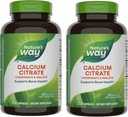 Nature's Way Calcium のクエン酸塩、Bone Health& Muscle Function*、Citrate、Carbonate&Malate、Gluten Free、250カプセル(パッケージ5月Vary)のブレンド - 2パック