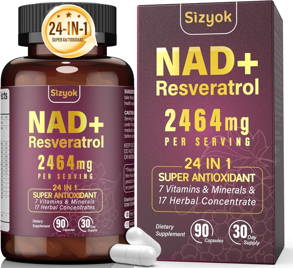 NADの補足、Liposomal NAD+ Resveratrol、NAD Resveratrolの補足-老化の防衛、エネルギー、焦点のためのNAD+を後押しして下さい-超酸化防止カプセル、32