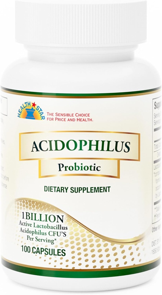 GeriCare の idophilus 10mg のプロバイオティック カプセル、サポート 消化管の Gut の Flora のバランス、免疫ブーストの食事療法の補足、 (100 の計算、パック 1)