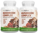 草の栄養のきのこのコンプレックス700mgに1400mg。 5つの最も強力なキノコ - ライオンズマネ、霊芝、チャガ、舞茸、椎茸 - 免疫健康、記憶と焦点のための向知性脳の健康をサポート
