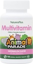 Natures Plus Animal Parade Children's Chewable Multivitamin, Watermelon - 180 Animal-Shaped Tablets - Promotes Health & Well-Being - Vegan, Gluten Free - 90 Servings