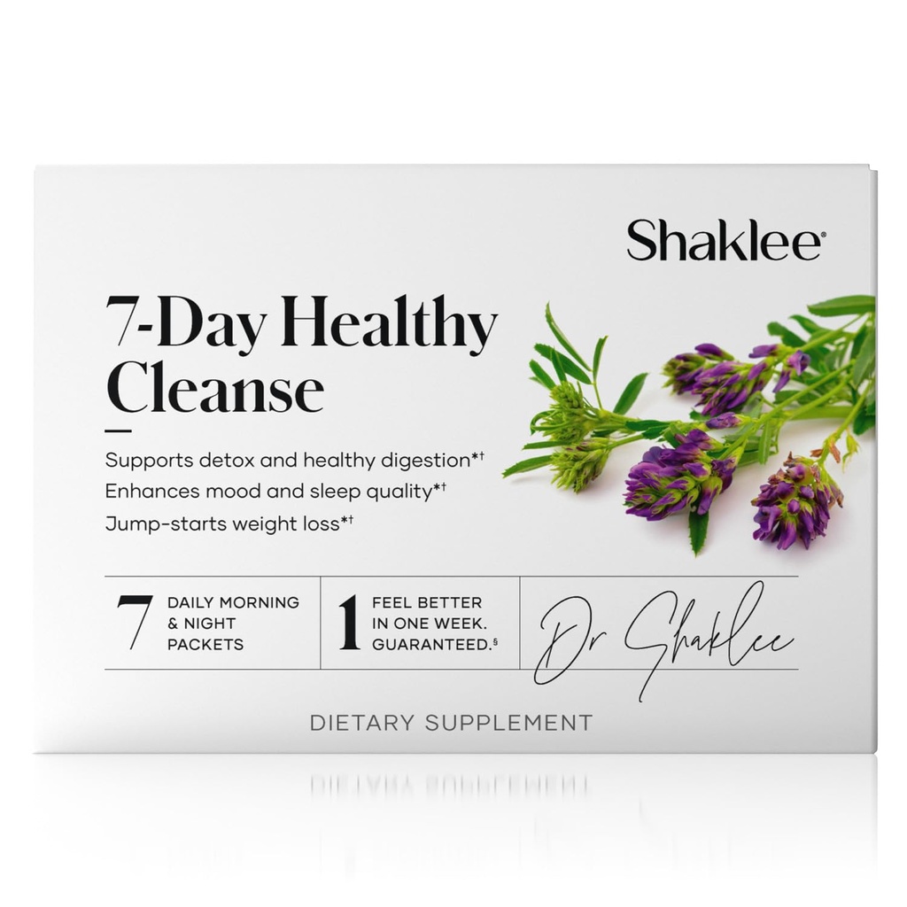 Shaklee - 7日ヘルシークレンジング:システムの完全なリセット、およびエネルギーブースト - Probiotics、Liverサポート、およびハーブクレンジング - ステップバイステップガイド - 7毎日の午前&ナイトパケット
