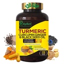 世界1st.Turmericのクルクミンのジンジャーおよび黒い種のオイル、120の帽子、2250mg、95%のクルクミノイド、BioPerinは、余分強さ、有機性、石炭、Vegan、サポート免疫システム、接合箇所サポート(120)を加えました