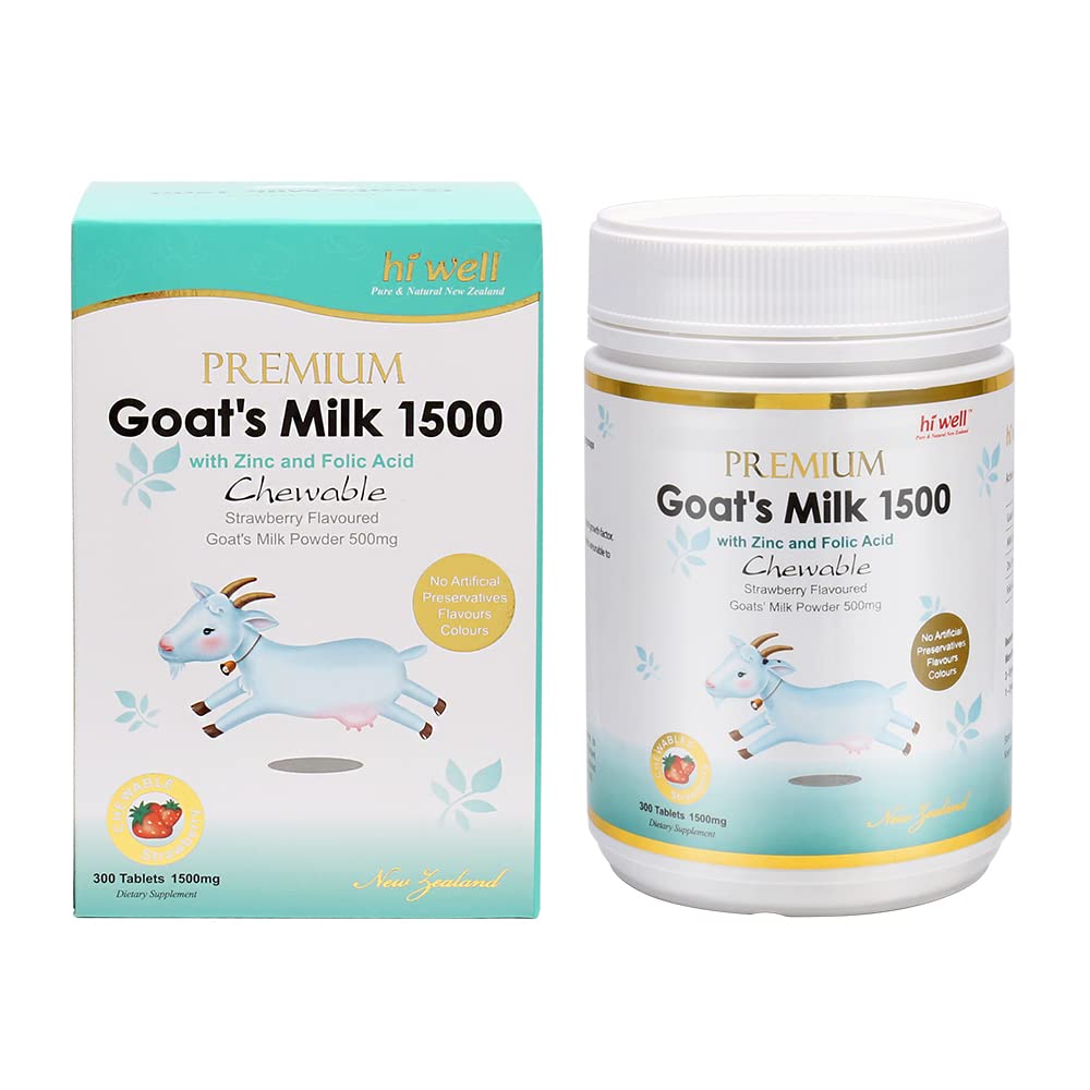 Hi Well Premium Goatのミルク1500 300Tablets Strawberry