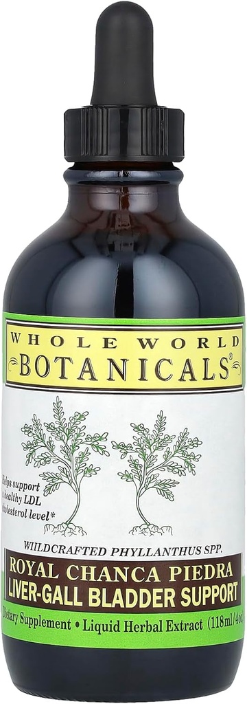 Whole World Botanicals Royal Chanca Piedra Liver-Gall Bladder Support 4 oz Liquid Extract, for Liver and Gall Bladder Support