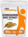 BulkSupplements.com Ashwagandhaの根のエキスの粉 - Ashwagandhaの補足、草の補足 - 完全菜食主義者の及びグルテンフリー、サービングごとの600mg、1kg (2.2のlbs) (1のパッケージ)
