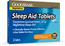 GoodSense Sleep Aid Doxylamine Succinate tablets, 25 mg, 32-count, Nighttime Sleep Aid to Help You Fall Asleep
