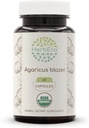 HerbEra Agaricus Blazei USDA Organic 60カプセル | 天然ハーブサプリメント | 認定オーガニック オーガニック カプセルと有機アガリカス ブラゼイ(アガリクス・ブラゼイ・ムリル) 乾燥マッシュルーム(60カプセル)