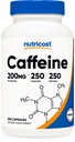 Nutricostカフェインピル、サービングあたり200mg(250キャップ)
