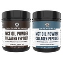 Left Coast Performance Chocolate MCT Oil Powder & Collagen Peptides, 1lb + Unflavored MCT Oil Powder & Collagen Peptides, 1lb