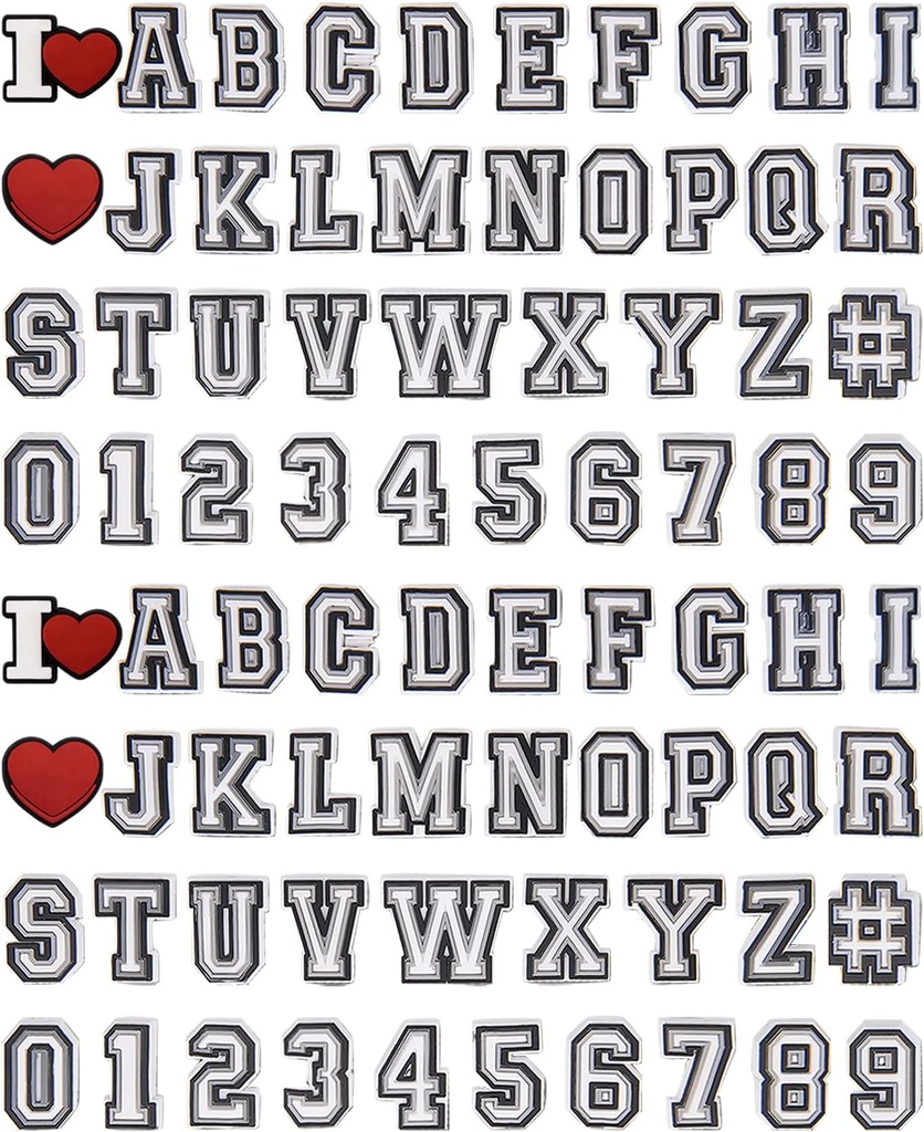 Letter Charms for Shoes, Adult Shoe Charms Letter Shoe Decoration Charms for Boys and Girls