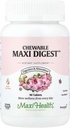 Maxi Health Chewable Digest - 自然消化酵素とBromelainとCalcium - クイックアクティビティ - 90 Chewables - Kosher - 男性と女性のための健康的な消化と共同快適さをサポート